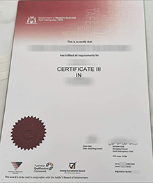 North Metropolitan TAFE Certificate Sample