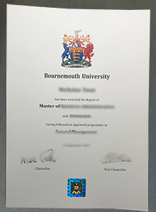 Bournemouth University degree certificate