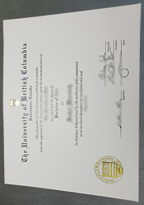 UBC degree certificate