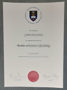 UCT degree certificate