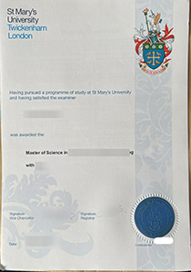 St Mary's University, Twickenham degree sample