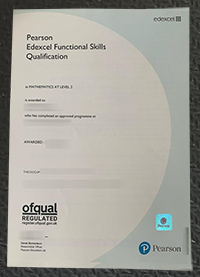 Pearson Edexcel Functional skills Mathematics level 2 certificate sample