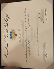 Central Texas College diploma sample