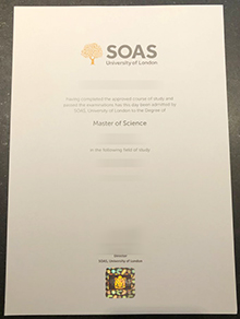 SOAS University Of London Degree Certificate