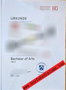 Hochschule Bochum Urkunde