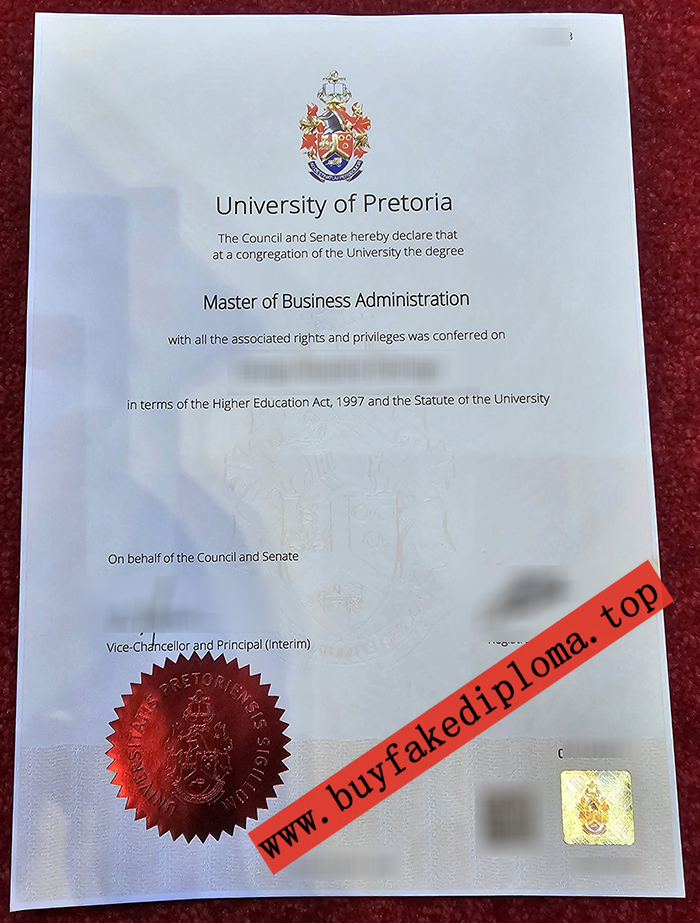 University of Pretoria diploma